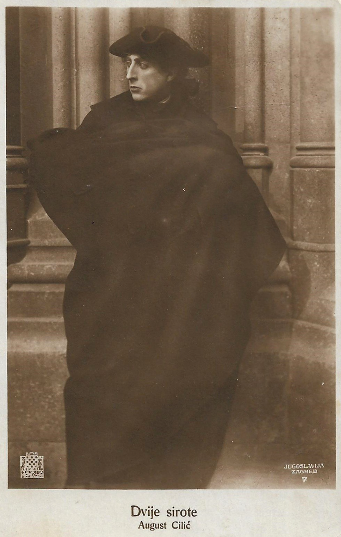 Promotivna razglednica filma Dvije sirote, red. Alfreda Grünhuta, 1919.